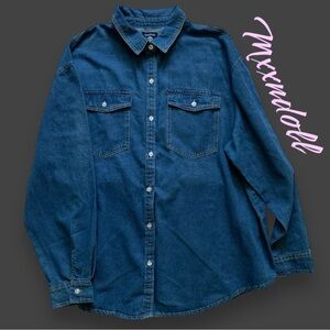 Oversize denim shirt